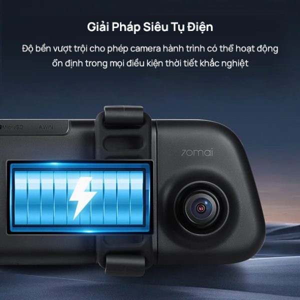 Camera Hành Trình Gương 70mai S500 – Camera Trước Sau, Chống Nước, Tích Hợp GPS