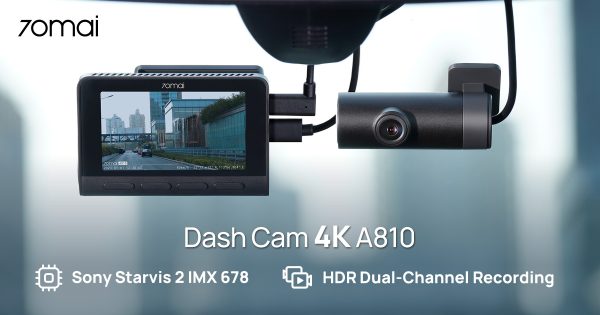 Camera Hành Trình 70mai A810 4K – Siêu Nét, Ghi Hình Trước & Sau