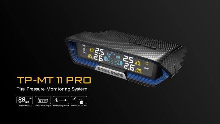 Cảm Biến Áp Suất Lốp MT11 Steelmate Đặt Taplo – Giải Pháp Giám Sát An Toàn Cho Mọi Hành Trình