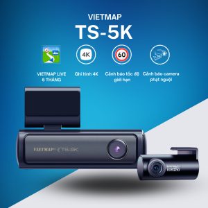 Camera Hành Trình Vietmap TS-5K – Ghi Hình Siêu Nét 5K, Tích Hợp Cảnh Báo ADAS