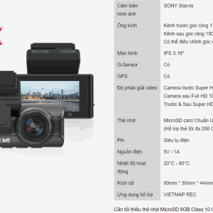 Camera Hành Trình Vietmap Speed Map M1 – Dẫn Đường GPS & Cảnh Báo Tốc Độ Chính Xác