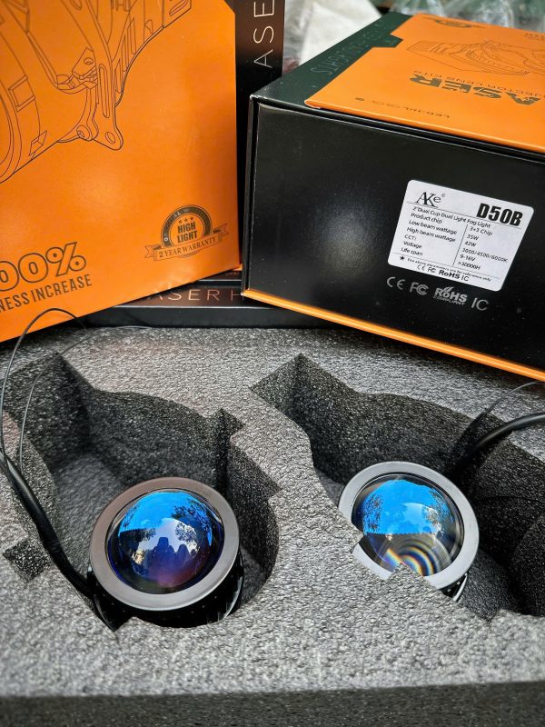 Đèn Pha Ô Tô Siêu Sáng Cao Cấp 2 Bóng Laser