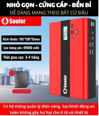 Bơm Lốp Ô Tô Soulor 69800mAh