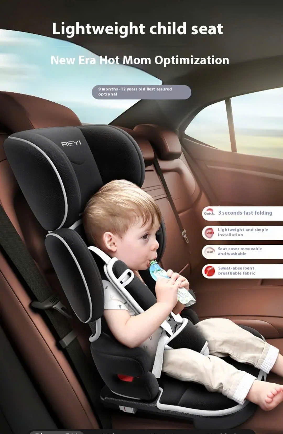 GHẾ TRẺ EM TRÊN Ô TÔ REYI ISOFIX: Đảm Bảo An Toàn Tuyệt Đối Cho Bé Yêu