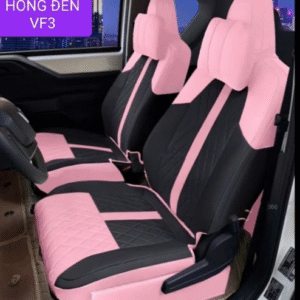 Áo Ghế Ô Tô VinFast VF3 Màu Đen Hồng Cao Cấp
