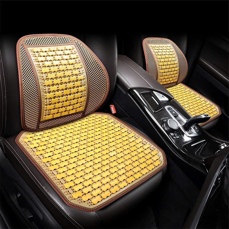 Tấm Lưới Đệm, Tựa Lưng Hạt Gỗ Hạt Trúc, Gù Massage Chống Nóng Ô Tô Và Văn Phòng